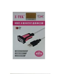 Z-TEK USB 2.0 to Serial RS232 Pro Converter DB-9 Adapter Cable Win 10 Compatible